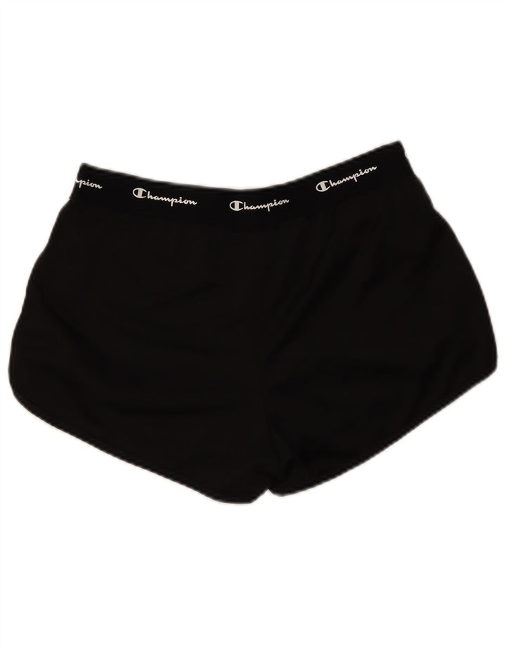 Champion Womens grafiske sportsshorts UK 14 Large Black Polyester