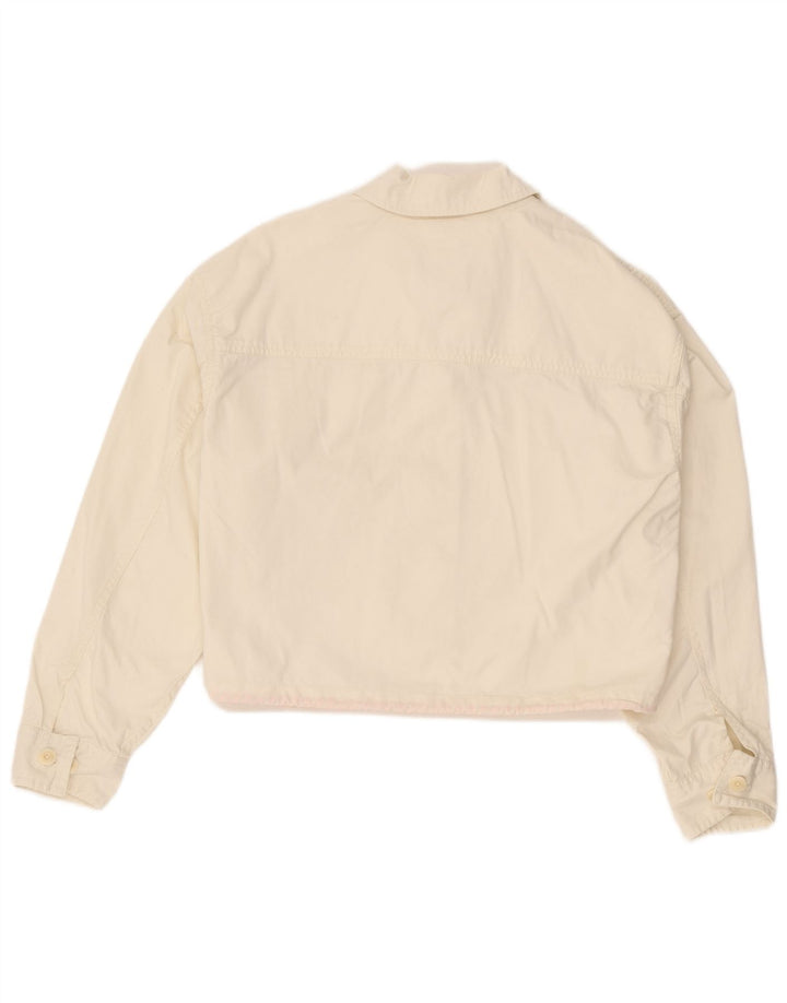 Converse Bomberjakke til kvinder UK 14 Medium Off White Bomuld