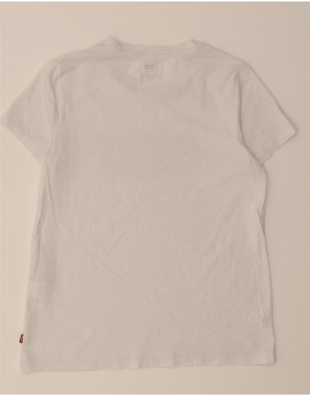 LEVI'S Womens Graphic T-Shirt Top UK 10 Small White Cotton Vintage Levi's and Second-Hand Levi's from Messina Hembry 