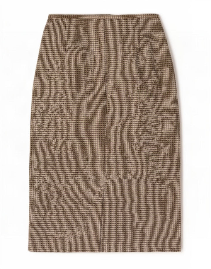 Marks & Spencer Pencil Nederdel til kvinder UK 10 Small W26 Grå ternet polyester
