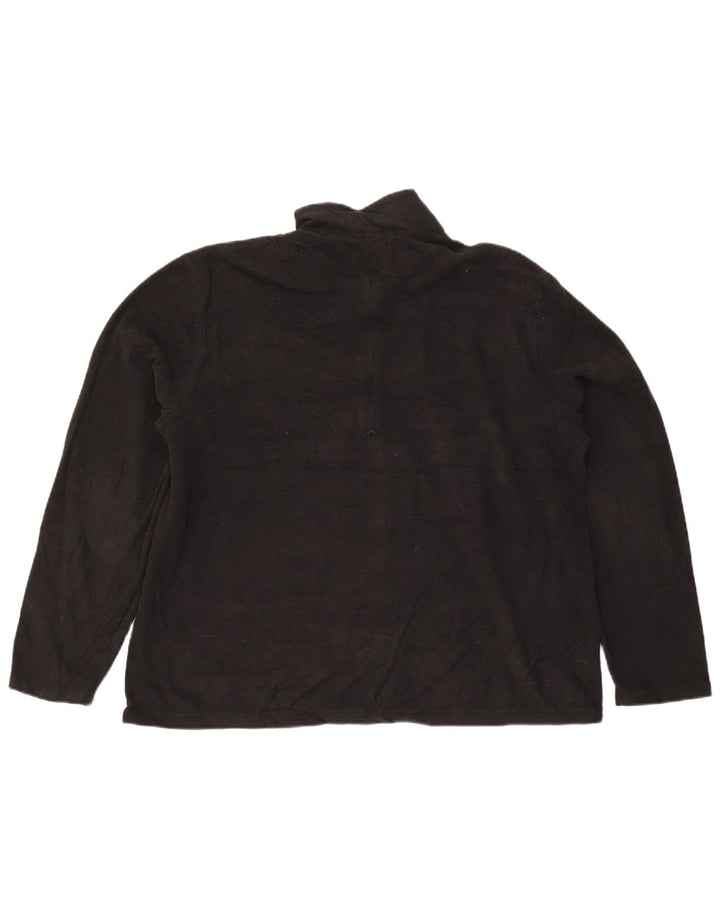 Eddie Bauer Fleece Jumper til mænd med lynlås XL sort polyester