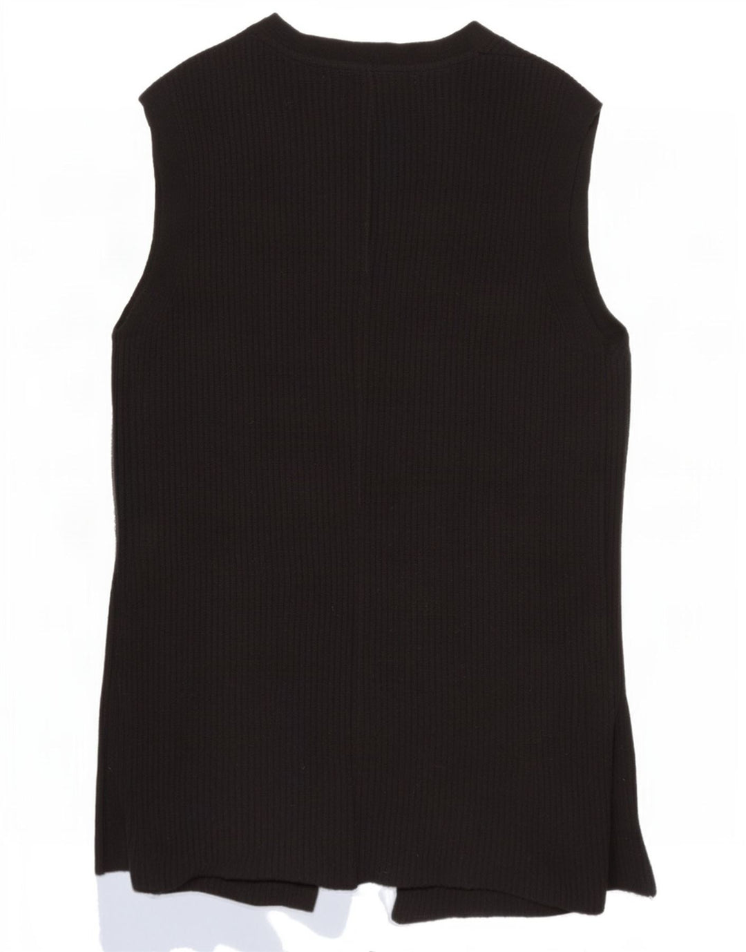 Fat Face Womens Longline ærmeløs cardigan sweater UK 14 Medium Black