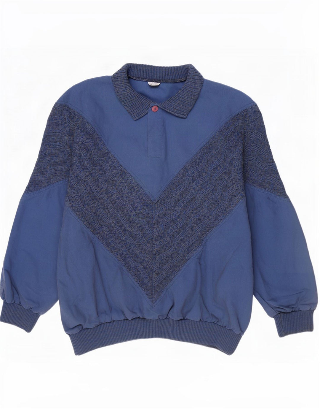 Tom Tailor Herre Polo Neck Sweatshirt Jumper Stor Marineblå Bomuld