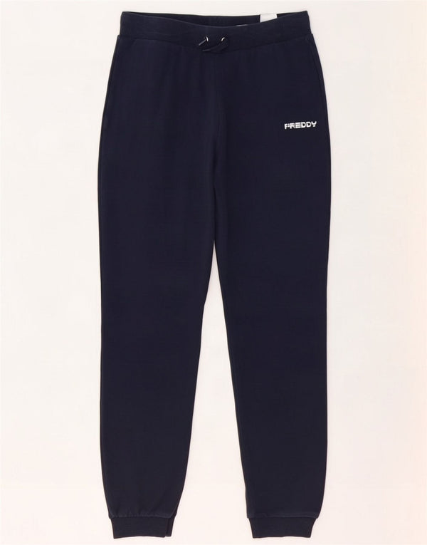 Freddy Womens Tracksuit Trousers Joggers UK 8 Small Navy Blue Cotton