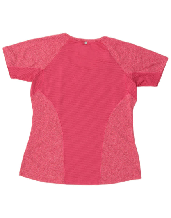 FILA Dame T-Shirt Top UK 14 Stor Pink Polyester