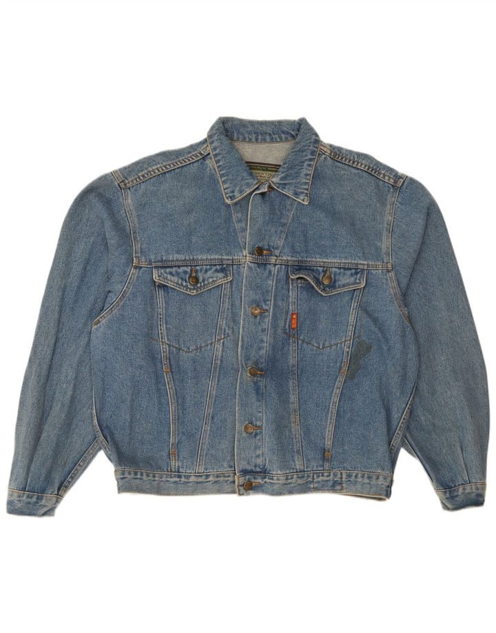 Vintage denimjakke til mænd IT 52/54 Stor blå bomuld