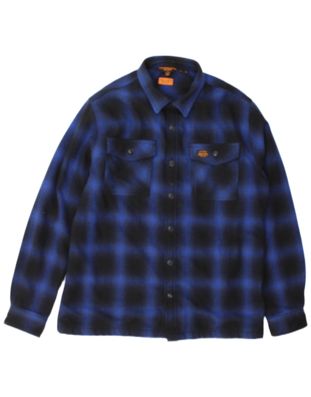 Superdry Lumberjack Flanelskjorte til mænd XL Marineblå Ternet polyester