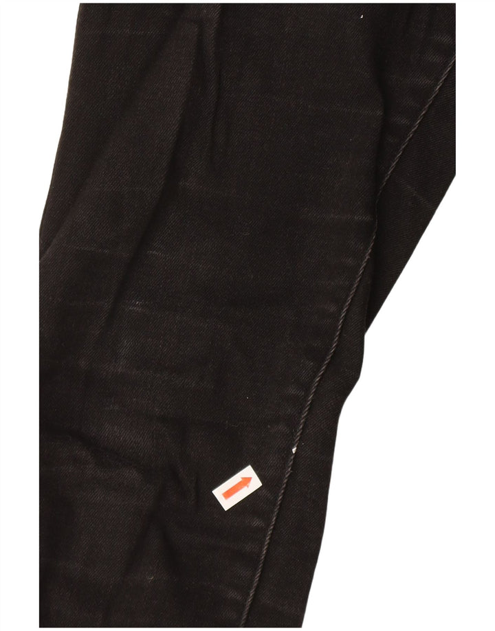 LEE Kvinder Ryttere Højtaljede Skinny Jeans US 9 Medium W24 L27 Sort Bomuld