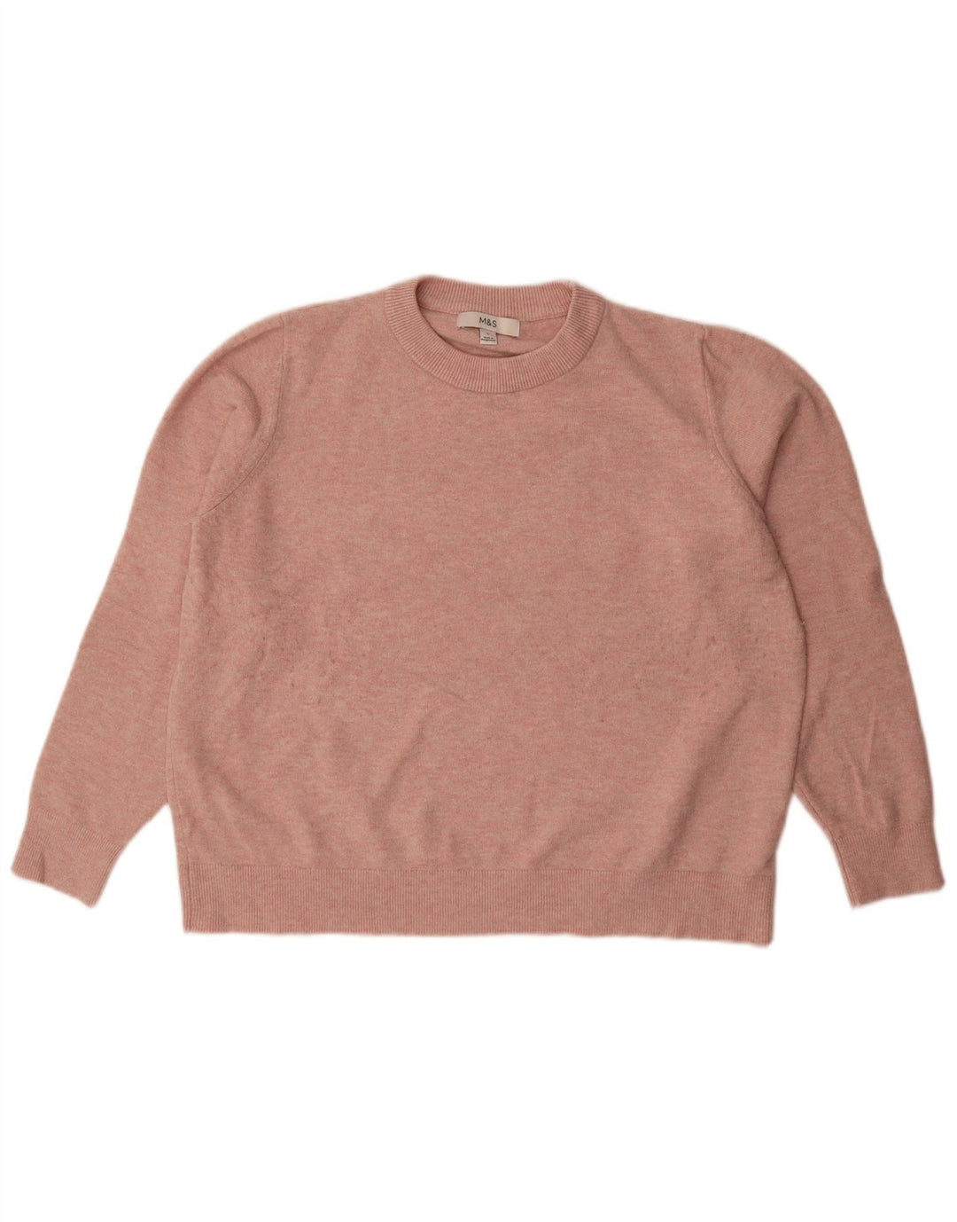 Marks & Spencer Dame Oversized Crew Neck sweater UK 16 Large Pink