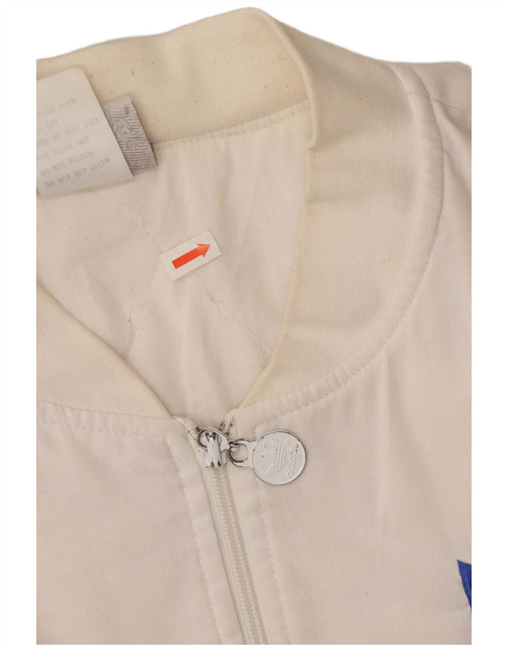 Adidas Herre Vinter-OL 80th Graphic Bomber Jacket UK 40 Large White