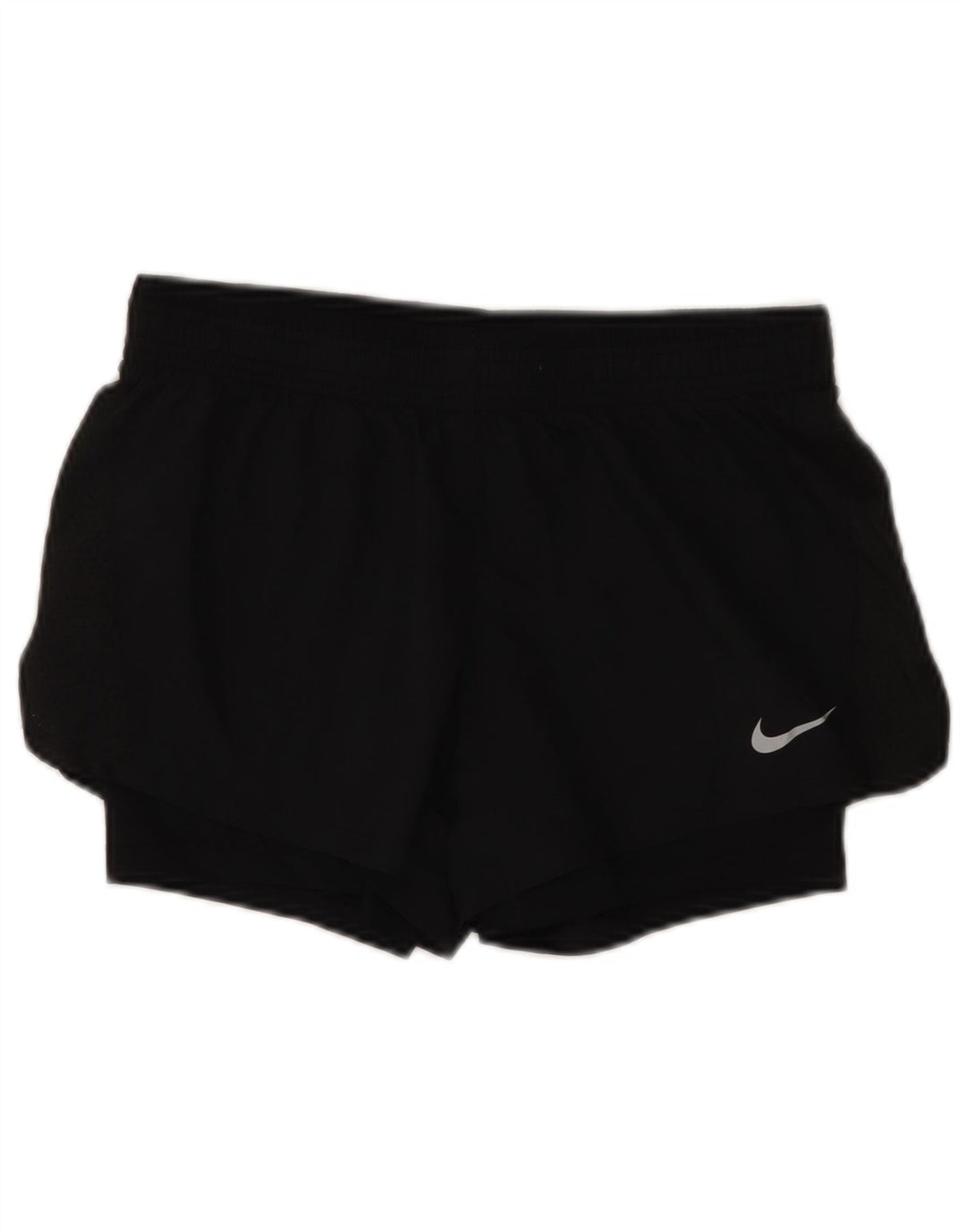 NIKE Dri Fit sportsshorts til kvinder UK 10 Lille sort polyester