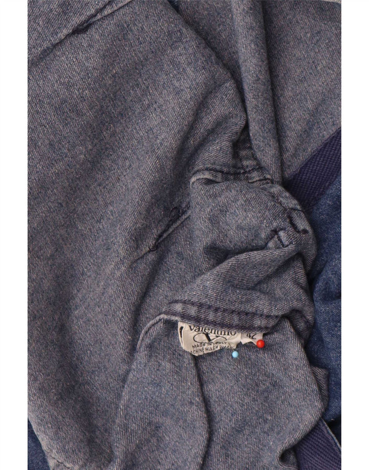 Valentino Dame Loose Fit 2 Button Denim Blazer Jacket IT 42 Medium Blue