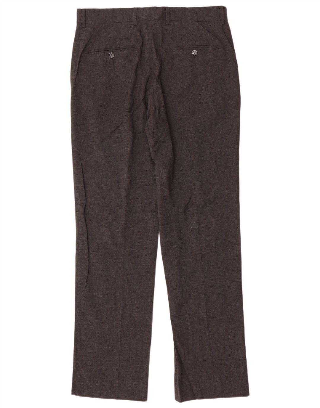 Zara Straight Suit Bukser til mænd EU 42 Large W32 L33 Grå Polyester