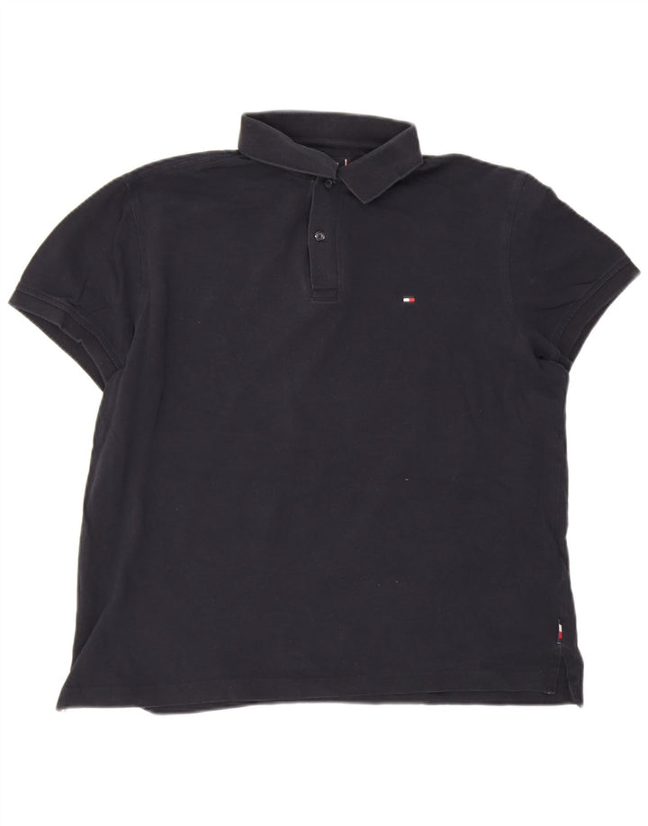 Tommy Hilfiger Herre Regular Fit Polo Shirt Medium Navy Blue Bomuld