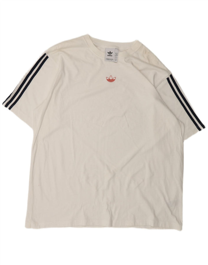 ADIDAS Mens T-Shirt Top 2XL White Cotton