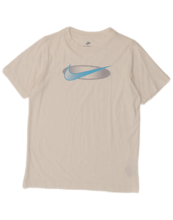 Nike Boys Grafisk T-Shirt Top 13-14 år XL Hvid Bomuld