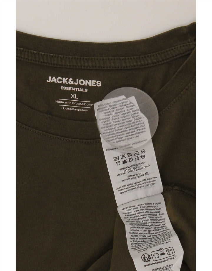 Jack & Jones Herre T-Shirt Top XL Khaki Bomuld