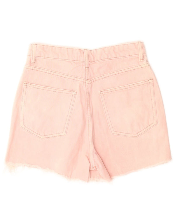 Zara Dame denim Shorts EU 36 XS W26 Pink Bomuld