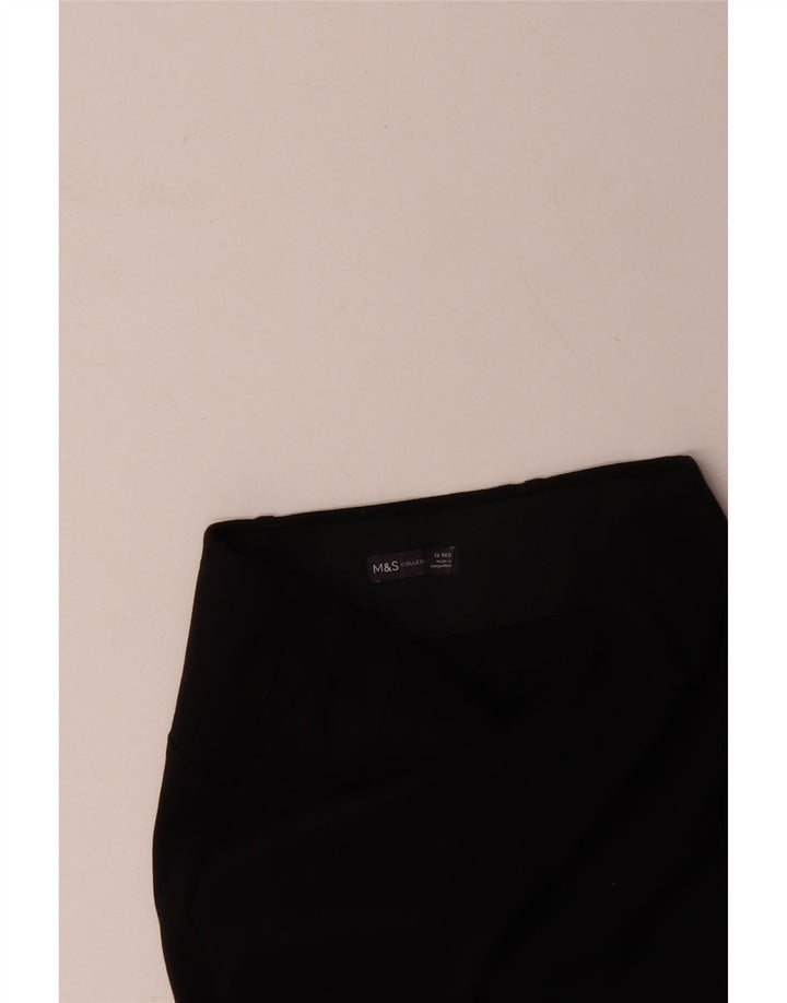 MARKS & SPENCER Leggings til kvinder UK 12 Medium Black Viscose