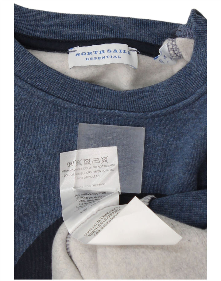 North Sails Herre Grafisk Sweatshirt Jumper Stor Blå Bomuld