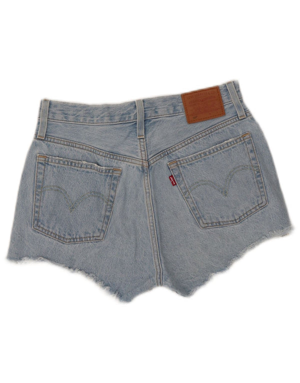 Levi's Womens 501 Distressed Denim Shorts W26 Små blå bomuld