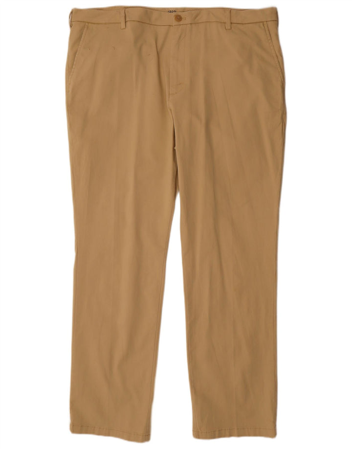 Izod Straight Chino Bukser til mænd W40 L32 Beige Bomuld