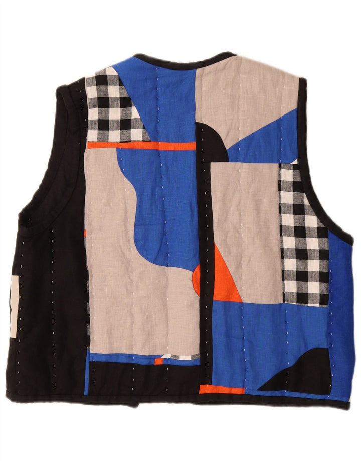 Mossom Womens Håndlavet Åben Quiltet Gilet UK 18 XL Flerfarvet Patchwork