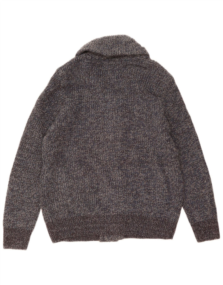 Marks & Spencer Herre cardigan sweater Medium Blue Flecked Uld