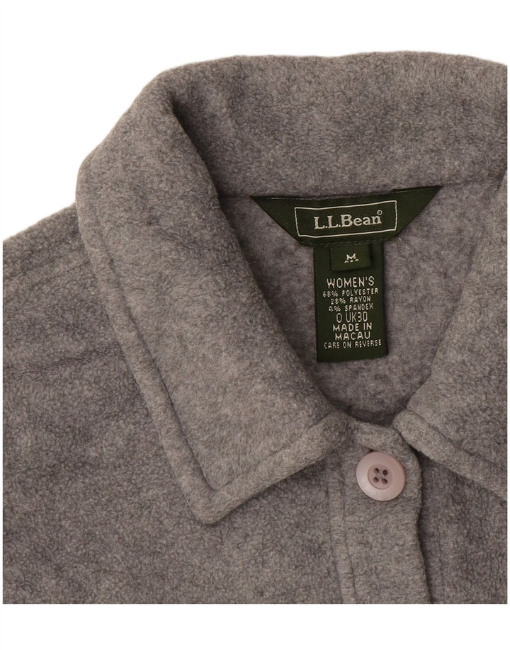 L.L.Bean Fleecejakke til kvinder UK 14 Medium Grey Polyester