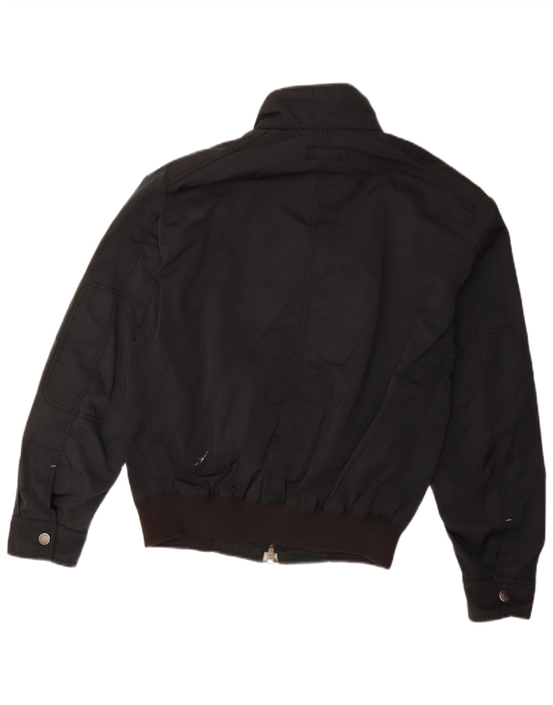 Massimo Dutti Herre Bomber Jacket UK 40 Large Black Polyacrylic
