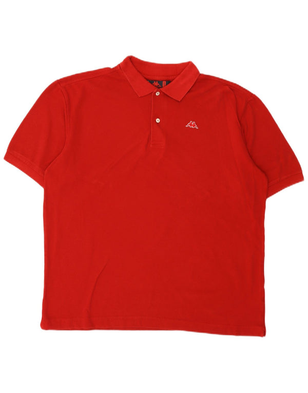 Kappa Mens Polo Shirt XL Red Cotton