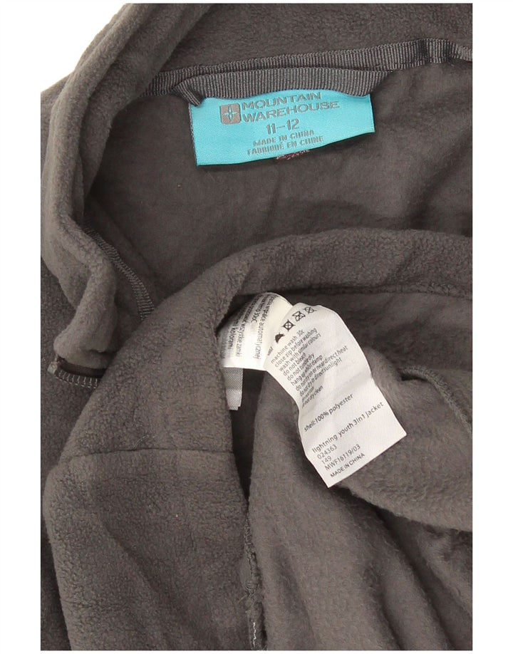 Mountain Warehouse Girls Liner Fleecejakke 11-12 År Grå Polyester
