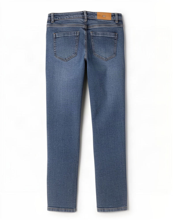 Zara Dame Crop Slim Jeans EU 36 XS W26 L23 Blå Bomuld