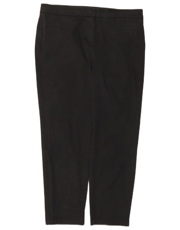 Marks & Spencer Dame Crop Casual Bukser W34 L26 Sort Bomuld