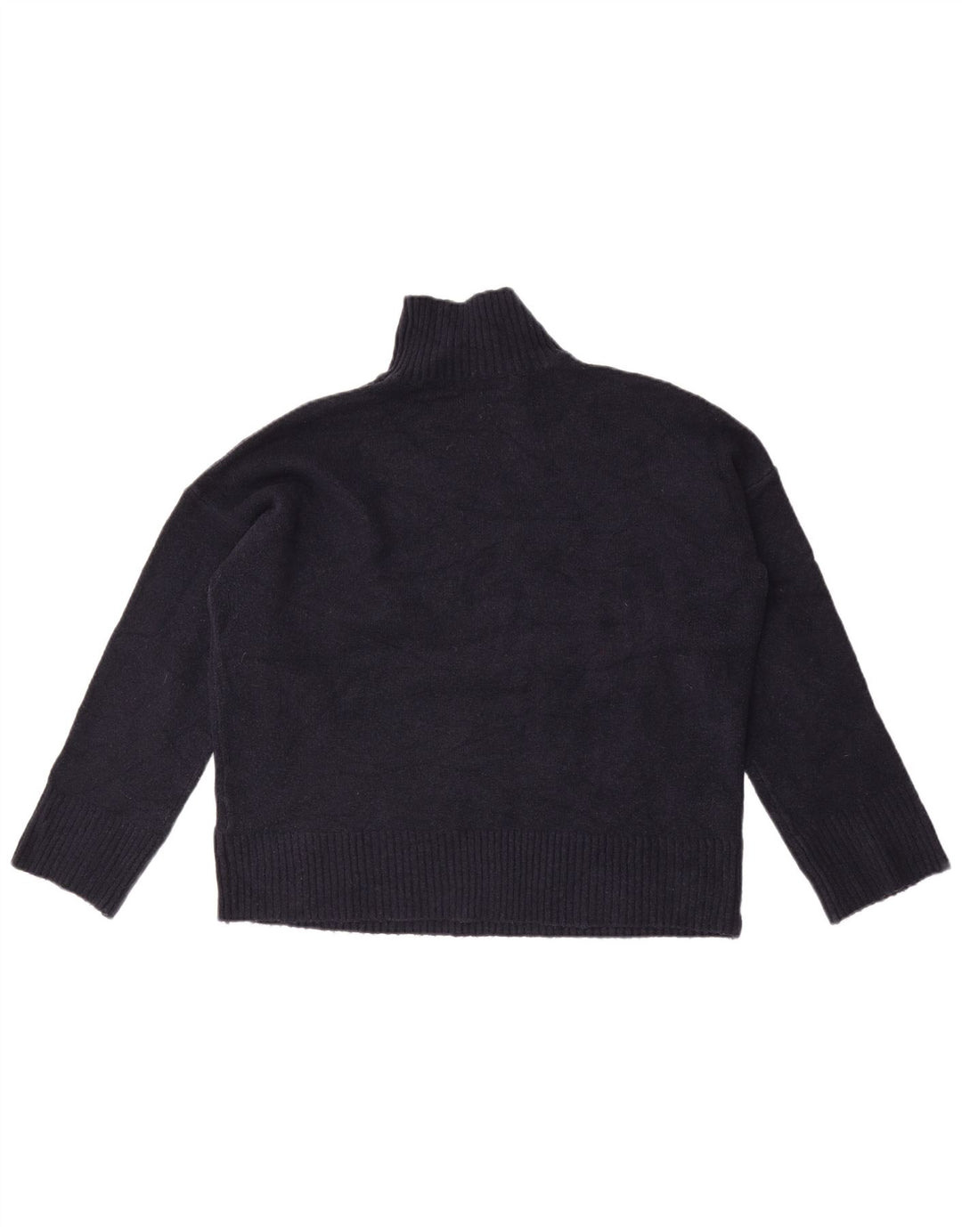 Marks & Spencer Dame Turtle Neck Jumper Sweater UK 14 Medium Navy Blue