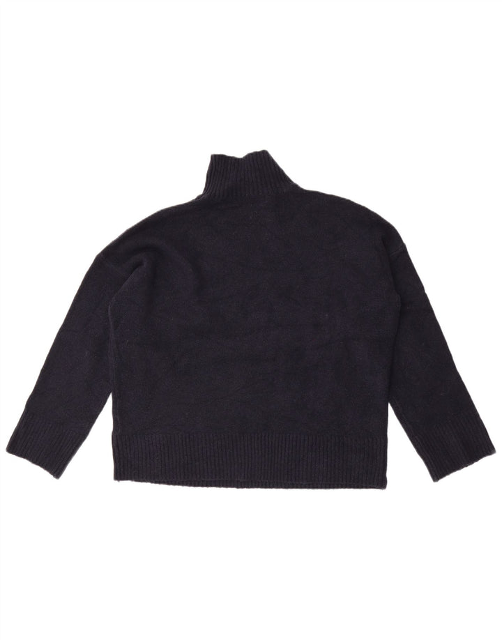 Marks & Spencer Dame Turtle Neck Jumper Sweater UK 14 Medium Navy Blue