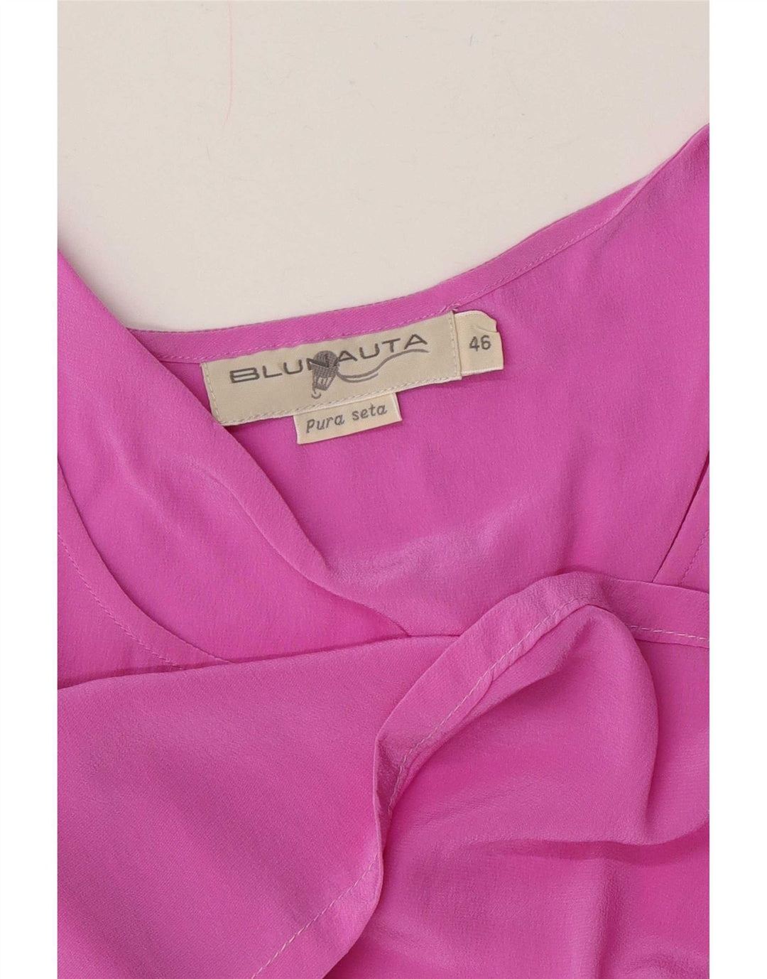 Blunauta Dame ærmeløs bluse Top IT 46 Large Pink Silk