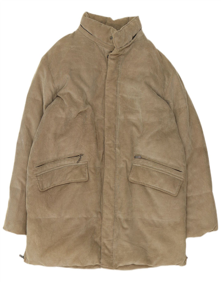 Milestone Herre Corduroy Polstret Frakke IT 52 XL Beige Bomuld