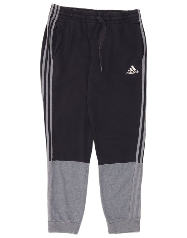 Adidas Herre træningsdragt Bukser Joggers Large Navy Blue Colourblock Bomuld