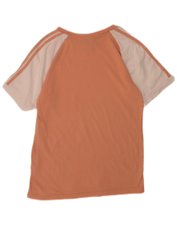Adidas T-Shirt Top UK 14 Medium Pink Colourblock