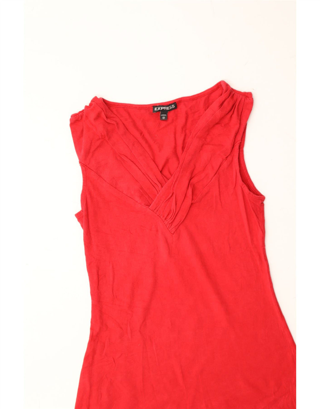 EXPRESS Womens Sleeveless Blouse Top UK 4 XS Red Cotton Vintage Express and Second-Hand Express from Messina Hembry 