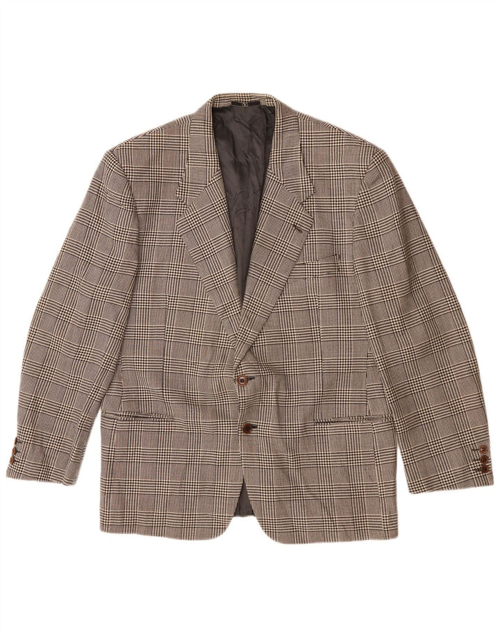 Valentino Herre 2 Button Blazer Jacket UK 40 Large Grey Check