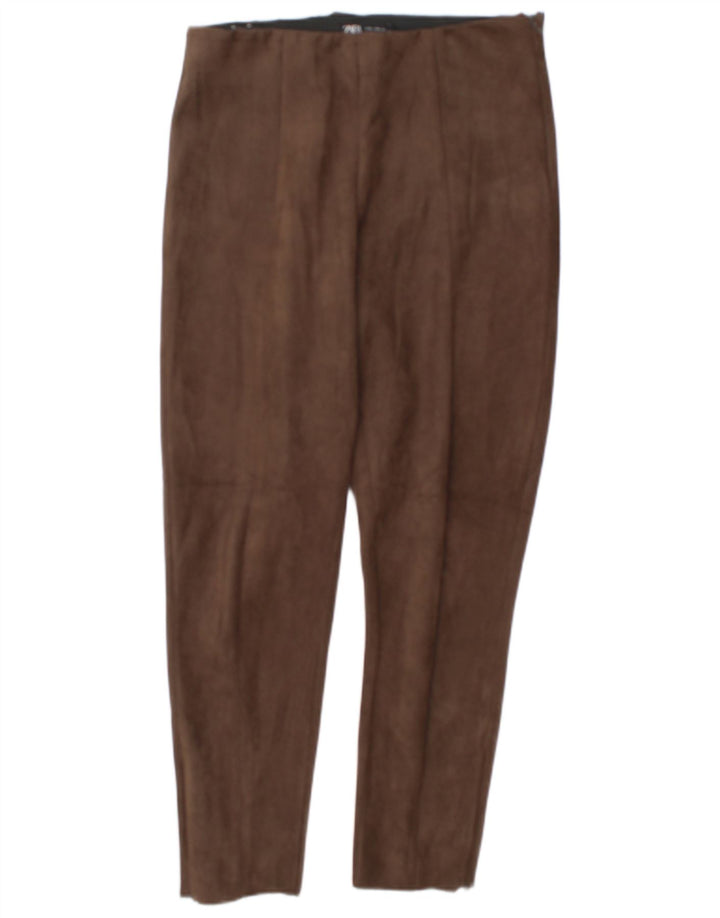 Zara skinny bukser til kvinder XL W32 L27 brun polyester