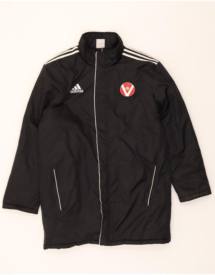 ADIDAS Mens Windbreaker Jacket UK 40/42 Medium Black Nylon Vintage Adidas and Second-Hand Adidas from Messina Hembry 