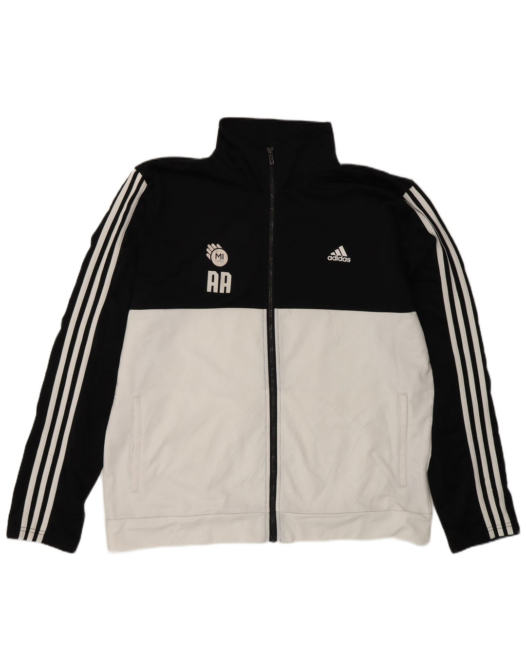 Adidas Træningsdragt til mænd Topjakke UK 48/50 XL Sort Colourblock Polyester