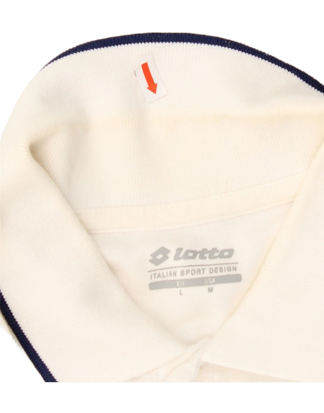 LOTTO Mens Polo Shirt Medium White Cotton Vintage Lotto and Second-Hand Lotto from Messina Hembry 