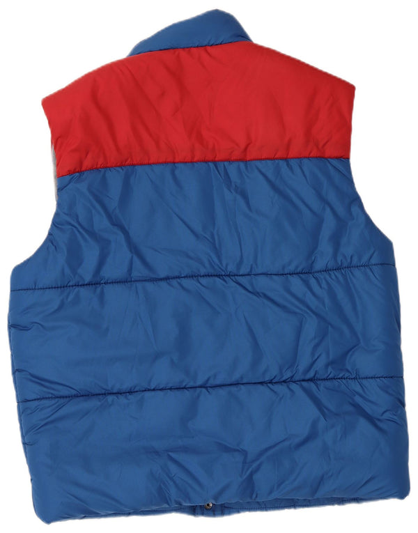 Levi's Herre polstret Gilet UK 40 Large Blue Colourblock Polyester