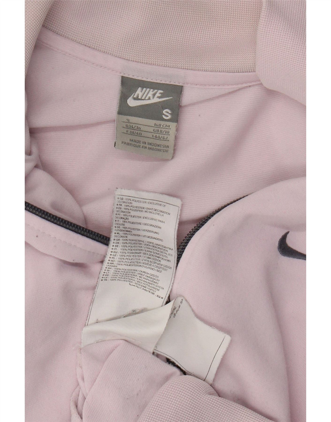 Nike træningsdragt topjakke til kvinder UK 8/10 Small Pink Polyester