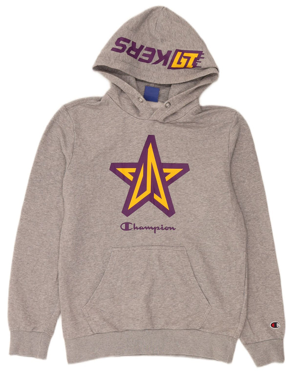 Champion Herre Los Angeles Lakers Grafisk hættetrøje Jumper Medium Grå Flecked