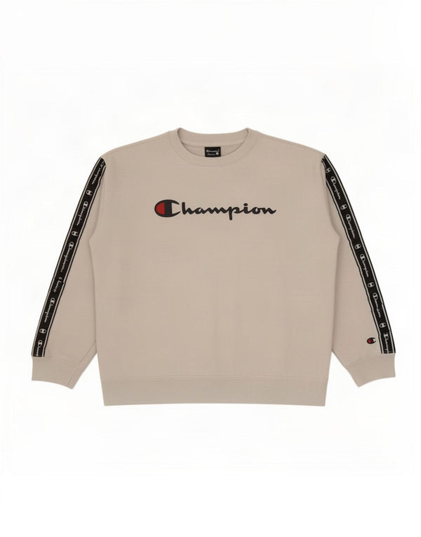 Champion Womens Graphic Sweatshirt Jumper UK 14 Medium White Colourblock